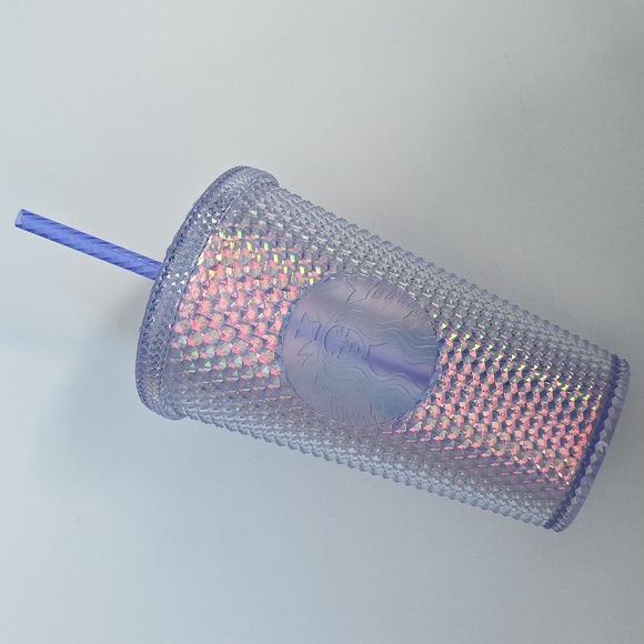 Starbucks Other - Starbucks Tumbler Diamond Texture Iridescent Logo Tumbler Plastic Size 16 fl oz
